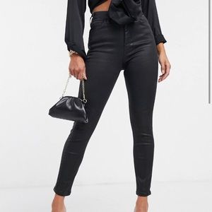 ASOS Petite Skinny Jean in Coated Black